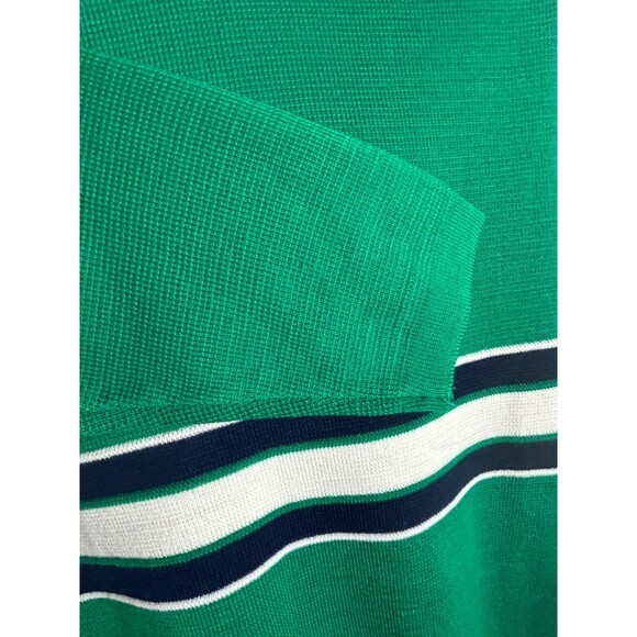 Vintage Christopher Rand Green with White Blue Chest Stripe Pullover Sweater M - Picture 8 of 12